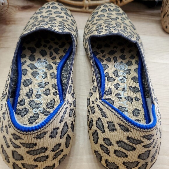 Rothy's 7/37.5 The Spot Loafer Leopard Animal Print Slip On Shoes Flats Women's - Picture 10 of 15
